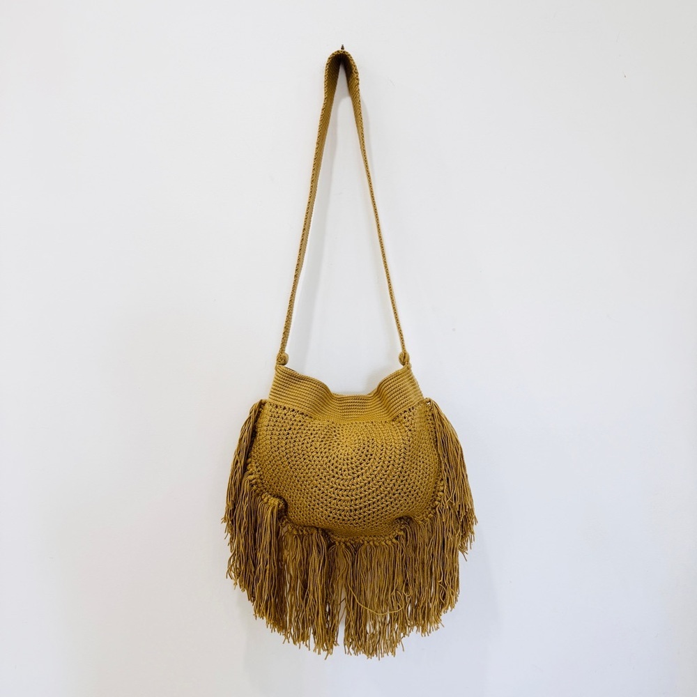 Soraya Hennessy cotton handwoven fringe boho crossbody bag NEW - Picture 3 of 16